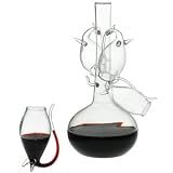 Porto Decanter Set with Four Sippers | Port Glasses, Port Sipper Set, Port Sippers, Port Decanter, Liqueur Decanter | Handmade Glass Port Decanter