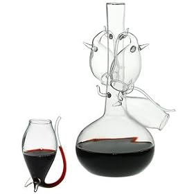 Porto Decanter Set with Four Sippers | Port Glasses, Port Sipper Set, Port Sippers, Port Decanter, Liqueur Decanter | Handmade Glass Port Decanter