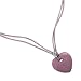 Pink Rhodonite Heart Pendant with Sterling Silver Accent on Double-Strand Leather Cord image 4
