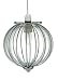 Casablanca Round Glass Pendant Silver