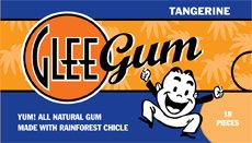 Glee All Natural Tangerine Gum - 18 pieces