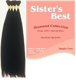 Sister's Best Human Braiding Hair Yaki Straight 18 - Color 1B - Off Black