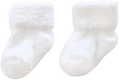 First Moments 2 Pack Chenille White Socks - 0-6 Months