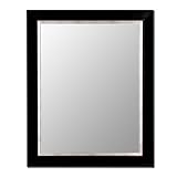 Cameo Collection Executive Leather Mirror with Vintage Silver Liner Size: 45