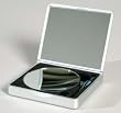 Floxite 10x/1x Removable Suction Cup travel Mirror And Tweezer With Chrome Case