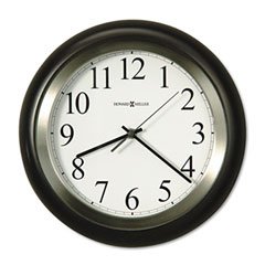 HOWARD MILLER CLOCK CO. Black Coffee Wall Clock, 12in, 1 AA Battery
