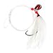 Sea Striker FK01-R 1/0 Fluke Killers Fishing Lure, White Silver/Red Blade