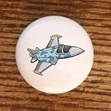 AIRPLANES #13870 BLUE CAMO ARMY JET... by Farm Fresh Knobs & Pulls