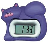 Whimsy Purple Cat Alarm Clock with snooze