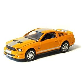 GreenLight 2007 Ford Shelby GT 500 - Grabber Orange w Silver 1:64 GreenLight Barrett-Jackson... by DK HUSKY RACING