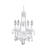 Athena Four Light Mini Chandelier in Antique White