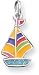 Jewelry : Enamel And Blue Crystal Sailboat Charm, Sterling Silver