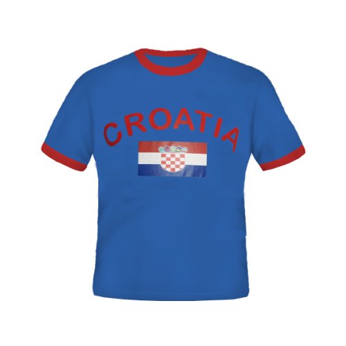 BRUBAKER Kroatien Fan T-Shirt Blau Gr. XL