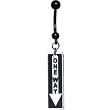One Way Traffic Sign Belly Ring