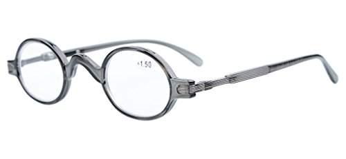Eyekepper Oval Round Reading Glasses Women Men Small Vintage Reader Eyeglasses Mini with Spring HingesGlobal Recycled StandardGlobal Recycled StandardGlobal Recycled Standard
