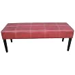 Sitzbank Gepolstert Wenge/Rot 2004-WR - F��e Wenge - Bezug Rot