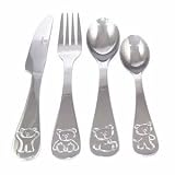 Viners Childrens Bertie Bear 4-Piece Cutlery Set, Gift Box
