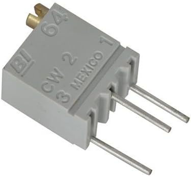 3/8 Inch Square Cermet Potentiometer 2K Ohms 1/2 Watt 10% 20 Turns Thru Hole Top Adjust