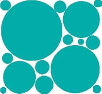 Turquiose Polka Dot Peel & Stick Wall Stickers Dorm