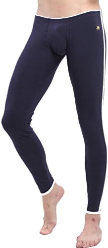 ZIHAN Men's Low Rise Cotton Stretch Bee Legging Pants Medium Deep Blue