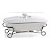 WHITE ESSENTIALS RECTANGULAR CASSEROLE - 3 QUART RECTANGULAR CASSEROLE ON RACK, WHITE ESSENTIALS COLLECTION