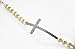 Pearl Diamond CZ Cross Bracelet title=