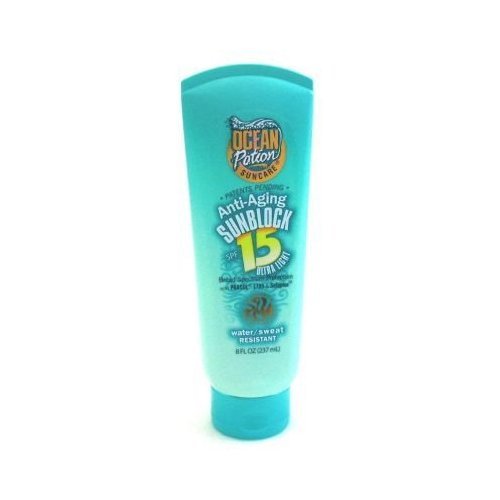 Ocean Potion Suncare Broad Spectrum, Sunblock Lotion, Anti-Aging, SPF 15 8 fl oz (237 ml)