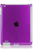 HHI iPad 2 / iPad 3 (The new iPad) Smart Cover Companion Compatible Snap On Slim Polycarbonate Case - Clear Purple (Compatible with Apple iPad 2 / iPad 3 Smart Cover Companion Case) (Package include a HandHelditems Sketch Stylus Pen)