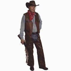 Cowboy-Chaps Lederimitat braun, Gr. 50-52
