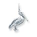 Sterling Silver Antiqued Pelican Pendant with 20 inch Sterling Silver Chain