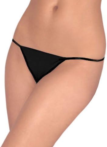 Dear Lady Collection Silk G String Panty, One Size, Black