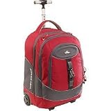 High Sierra FastForward Wheeled Backpack/Bookbag Flash Red/Charcoal/Black
