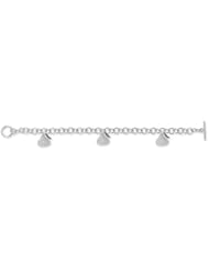 Diamond Three Small Hersheys Kiss Charms Bracelet