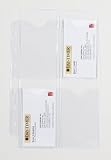 Desk Vinyl Business Card Holders - Clear