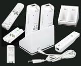 DUAL CHARGER FOR NINTENDO WII REMOTE WITH 2 X BATTERY