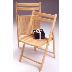 Beechwood Folding Chairs - Set of 4