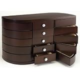 Dual Swinging Wood Jewelry Box (walnut Finish) - 157-200-25