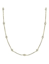 18K Yellow Gold Vermeil CZ Diamonds by the Yard Chain Necklace 24" 36" 54" Inch