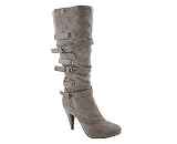 THREE BUCKLE HIGH HEEL BOOT