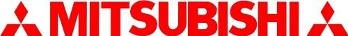 Mitsubishi windshield window decal sticker (24" 2.5", Red)