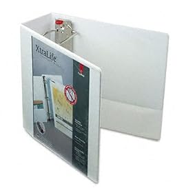 ClearVue XtraLife Slant-D Presentation Binder, 4 Capacity, White