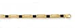 14K Yellow Gold Man's Onyx Bracelet - 8.5 inches