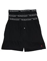 Ralph Lauren Mens Underwear Classic Cotton Boxer 3Pack Black