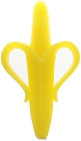 Soft Toothbrush Training Teething Deciduous Banana Brush for Baby Kids Toddler Infant