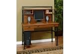 Sauder Computer Desk With Hutch, Black Matte
