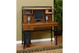 Sauder Computer Desk With Hutch, Black Matte