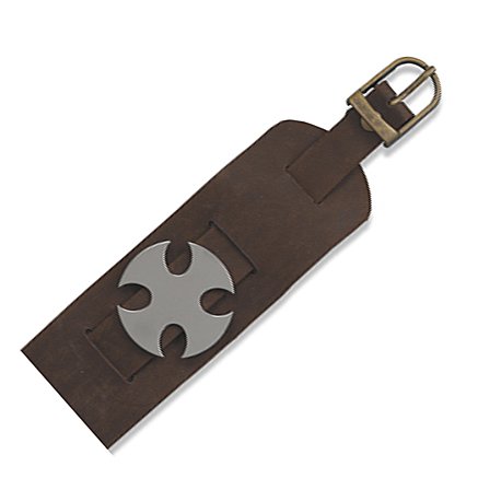 6.75 9.25 Men's Leather Band Bracelet with Tungsten Carbide Cross