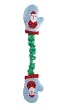 Dog Toy - Grriggles Smitten Mitten Bungee Holiday Pet Pull Toy - Santa - Blue