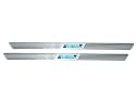 Eufab 30205 Einstiegsleiste, Alu, silber mit blau beleuchtetem Schriftzug Limited Edition