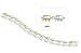 14kt 2 tone bracelet open cut elephant
